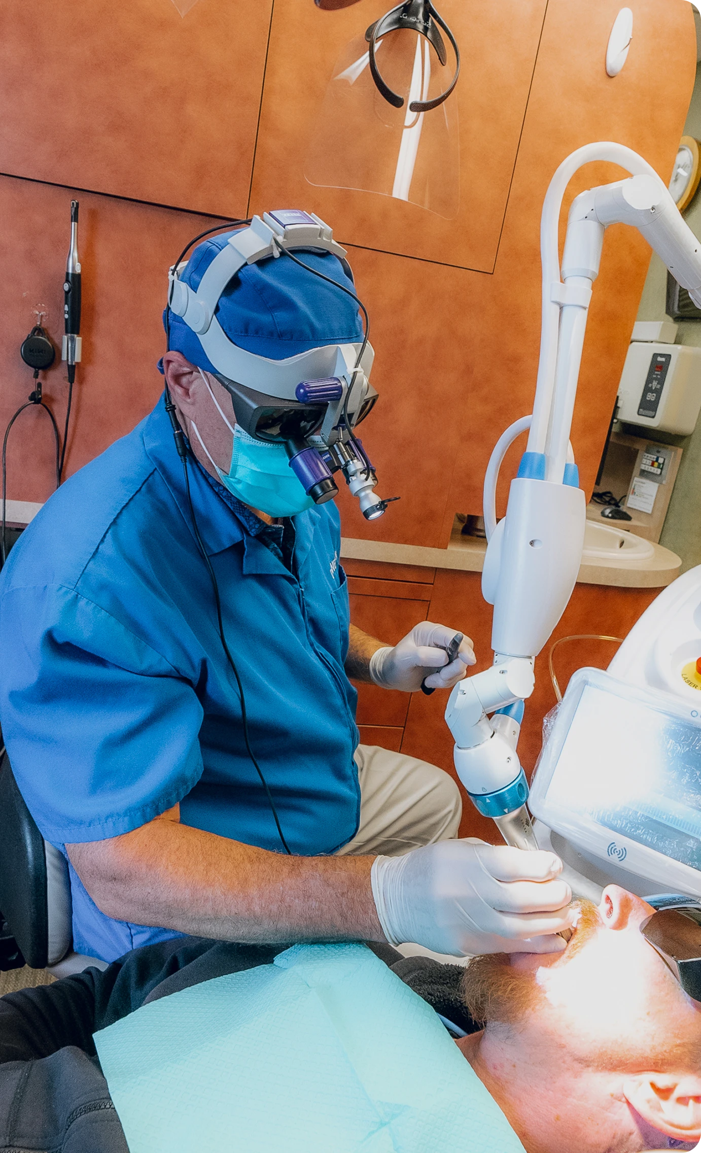 Dr. Weisman with a patient in the chair at Bay Area Dental Fremont CA