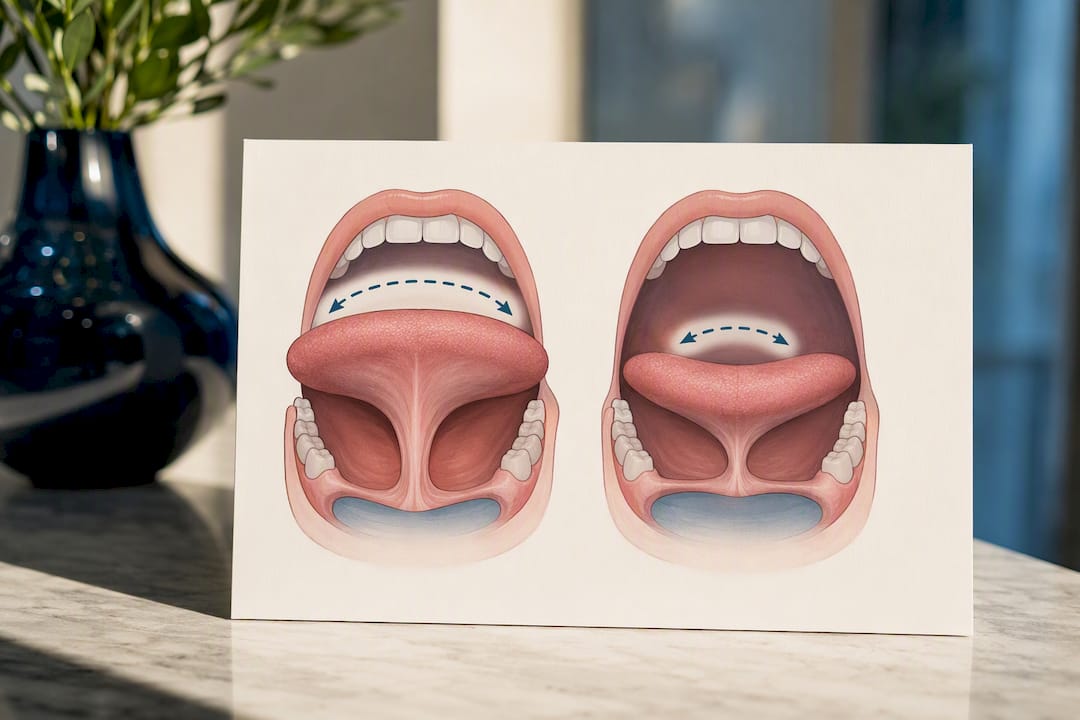 Illustration comparing tongue anatomy and function