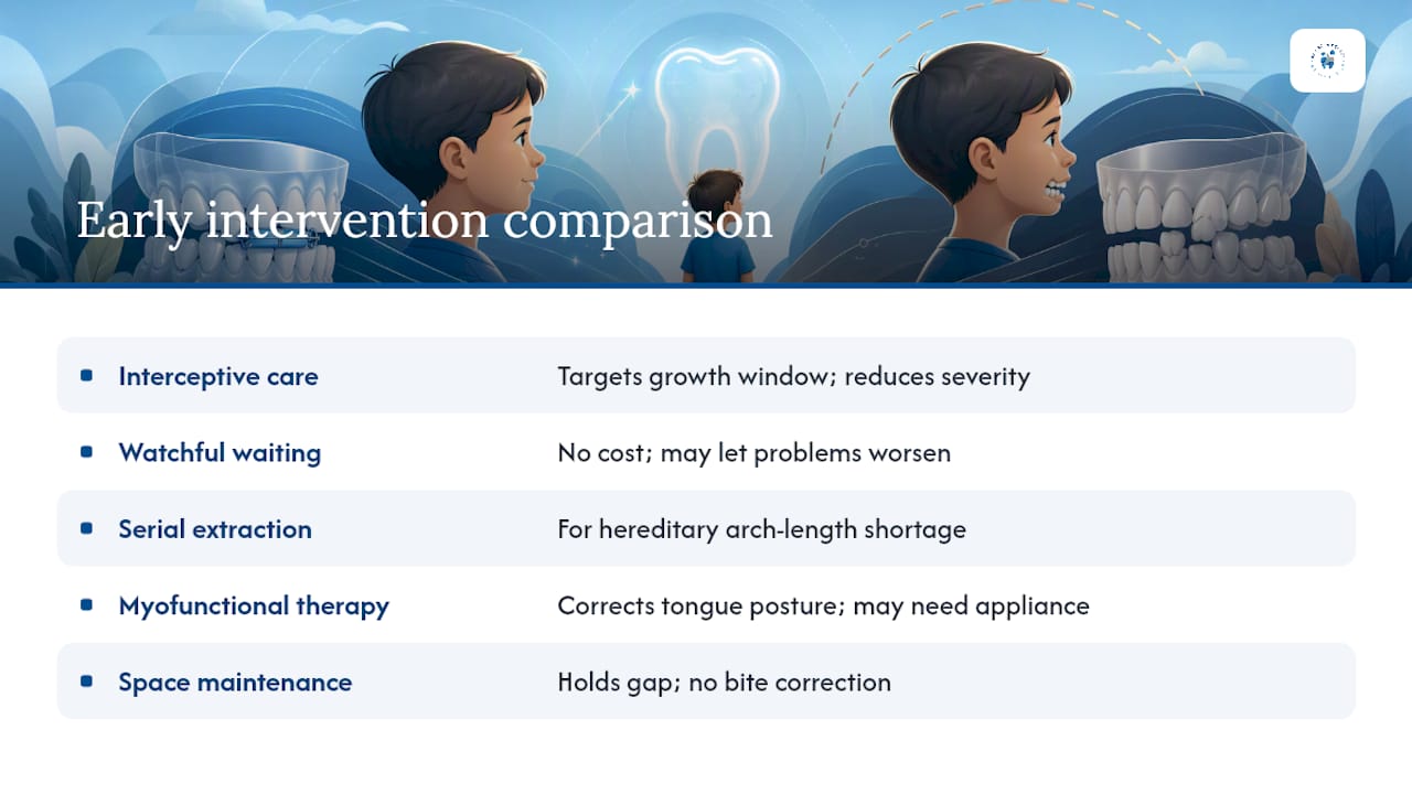 How Does Interceptive Orthodontics Compare to Other Early Interventions? — overview diagram
