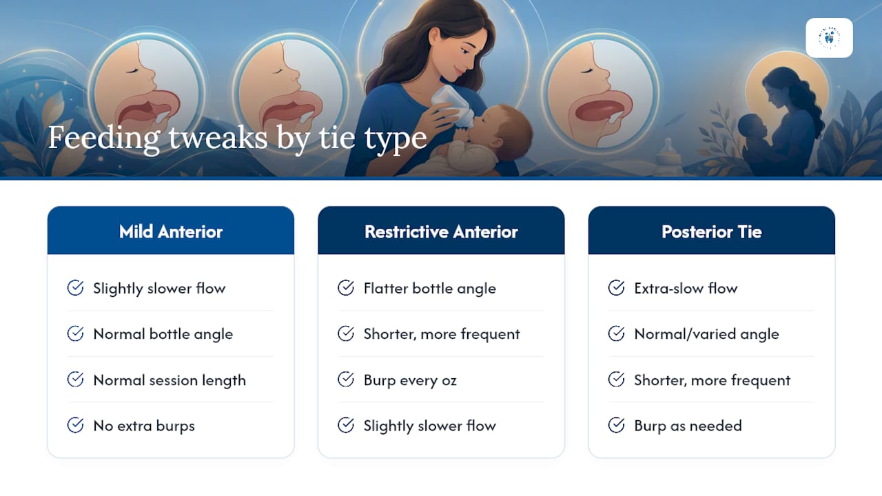 Comparison of feeding techniques by tongue-tie type