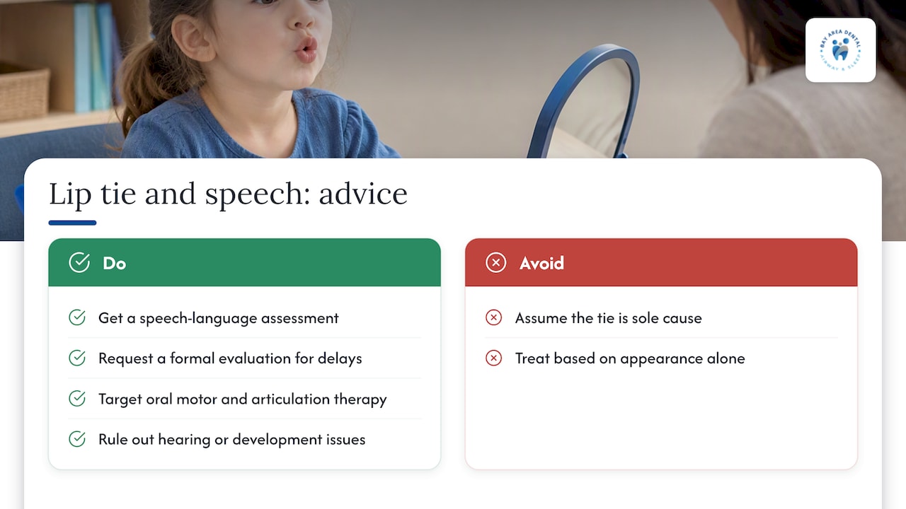 Does a Lip Tie Affect Speech Development? — overview diagram