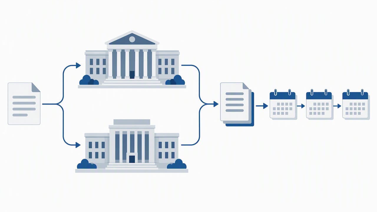 Complaint routes and review period illustrated